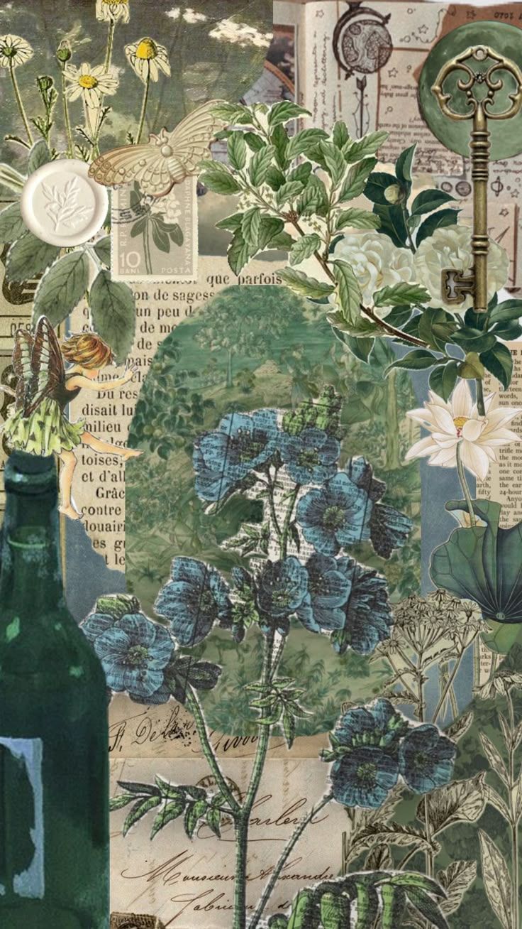 736x1308 wallpaper #blue #green #vintage #vibes