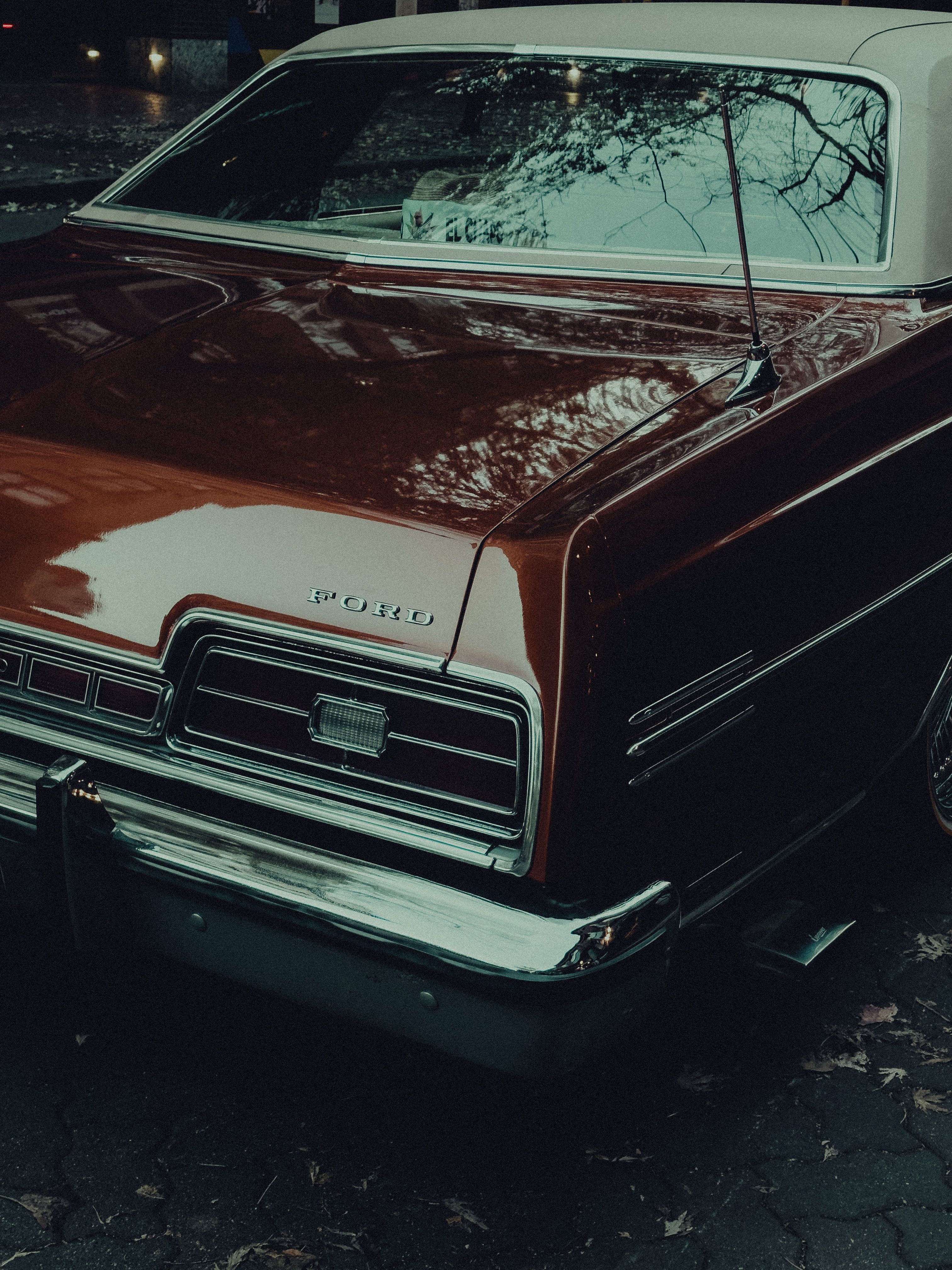 3024x4032 Back of a Ford LTD Parked on the Street · Free