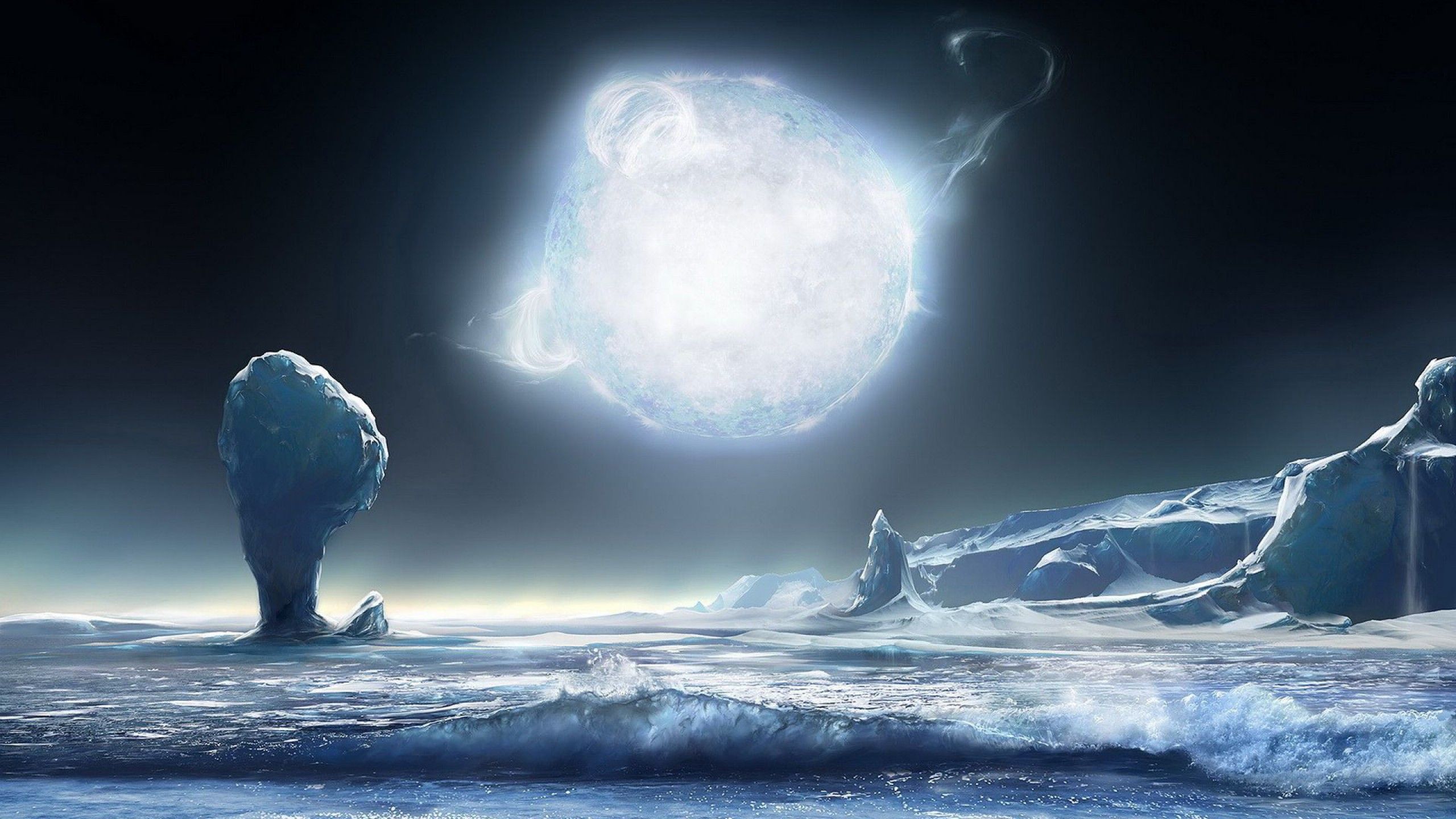 2560x1440 Frozen Space Landscape HD Wallpaperx1440