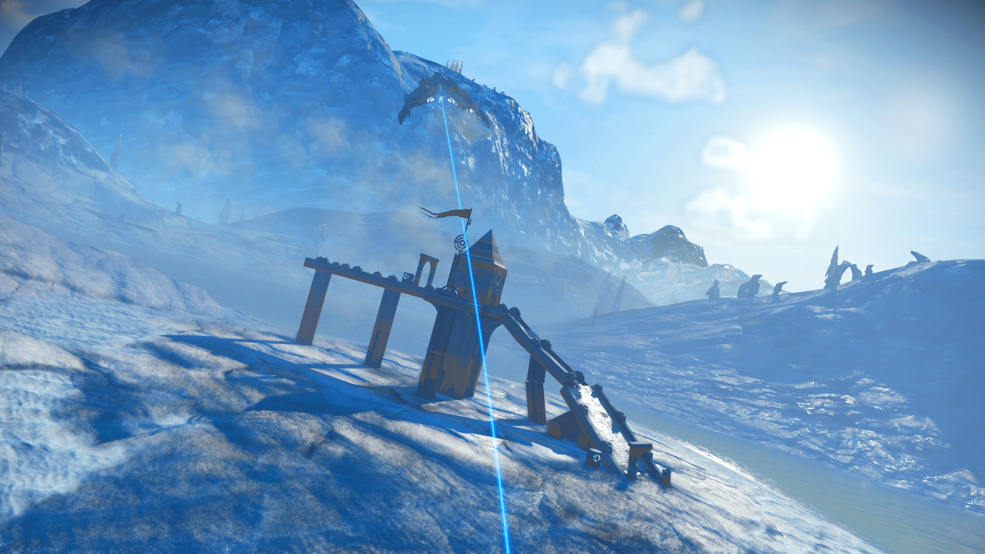 1920x1080 A frozen planet with snowfall