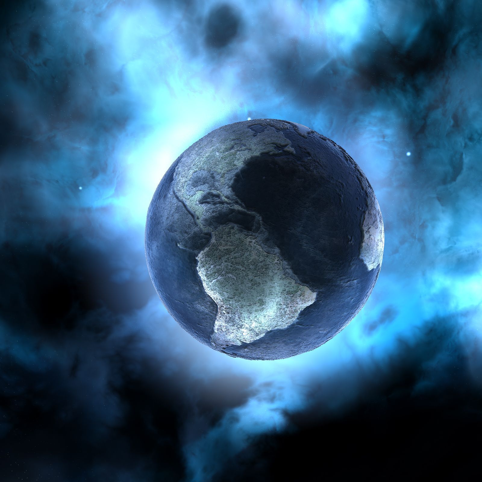 1600x1600 Frozen Planet Earth In Space 3D Model $59 - .c4d