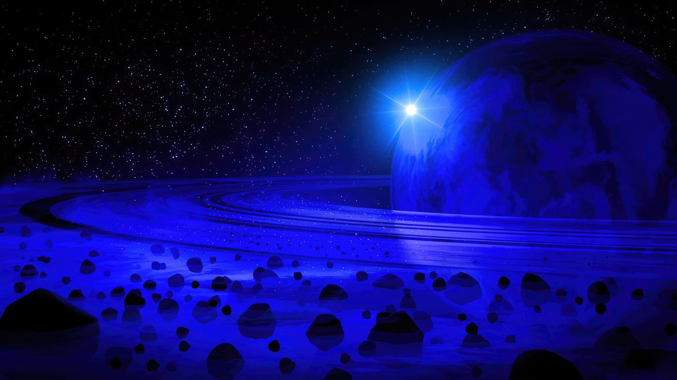 1366x768 Frozen Fortress Ice Planet Encircled By Rocks Wallpaper, HD Digital Universe Wallpaper, 4k Wallpaper, Image, Background, Photos and Picture
