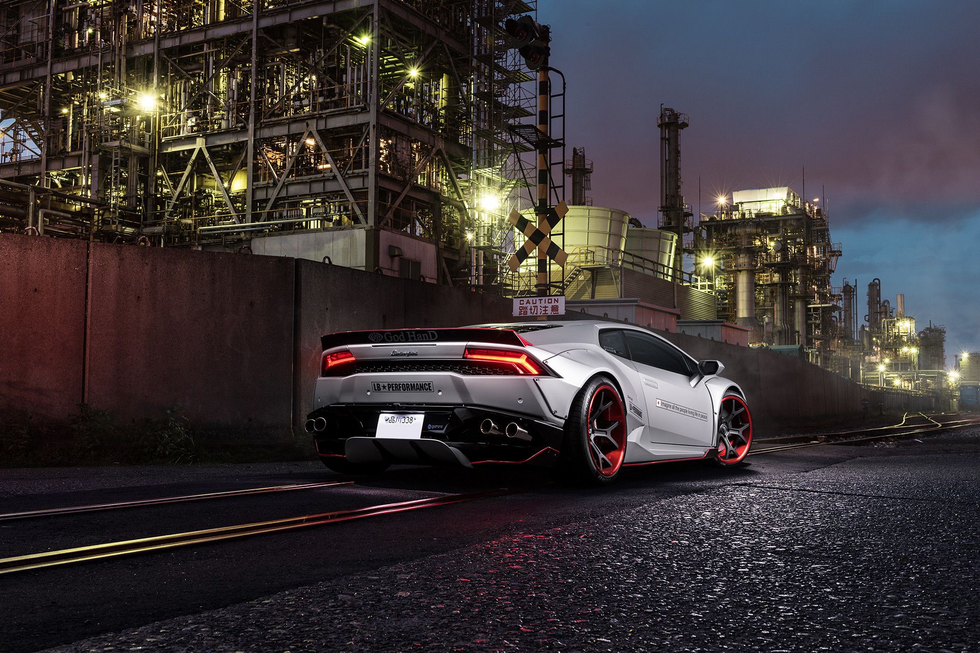 1920x1280 Distinct Liberty Walk Body Kit Transforming Gray Lamborghini Haracan in a Beautiful Way. CARiD.com Gallery