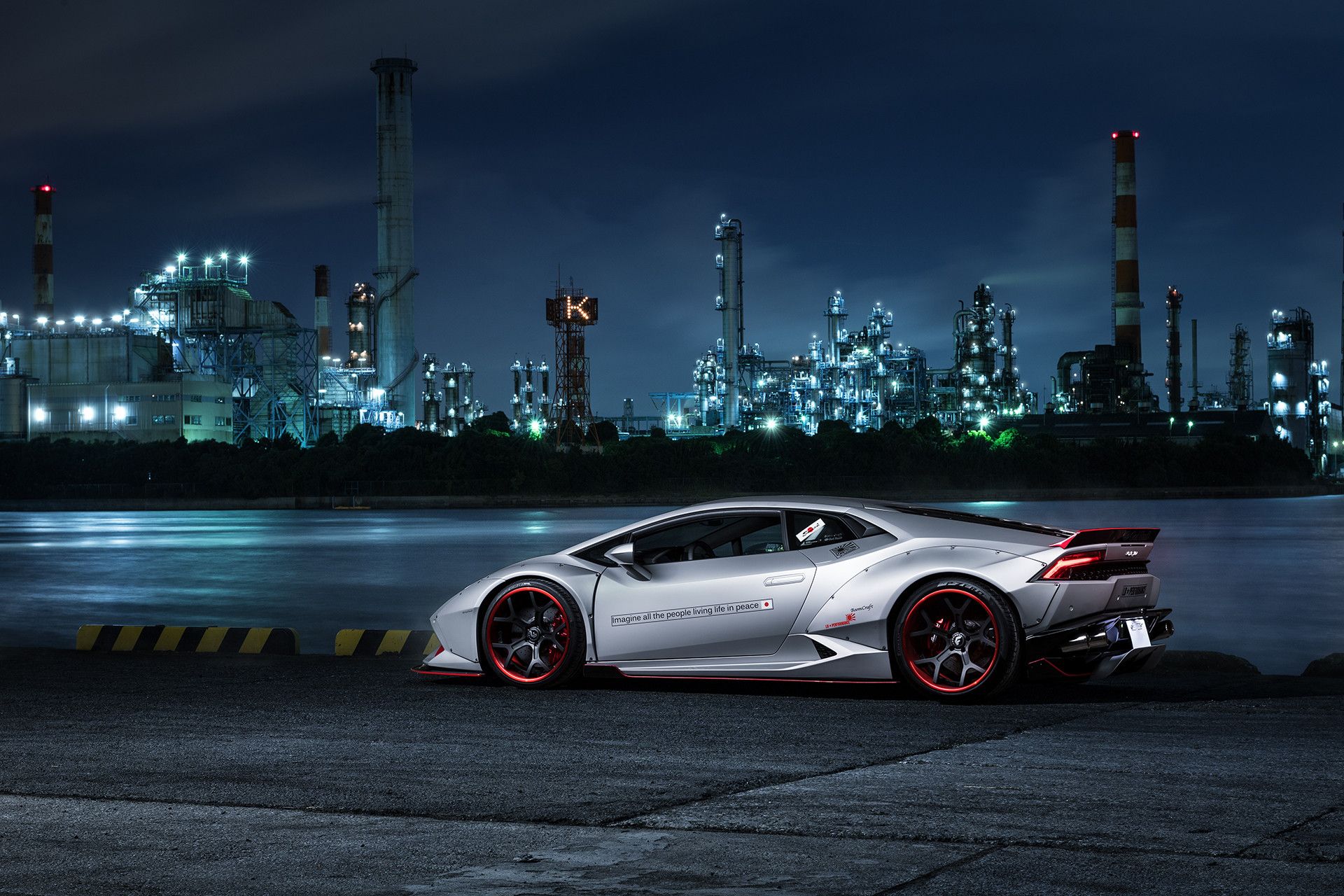 1920x1280 Distinct Liberty Walk Body Kit Transforming Gray Lamborghini Haracan in a Beautiful Way. CARiD.com Gallery