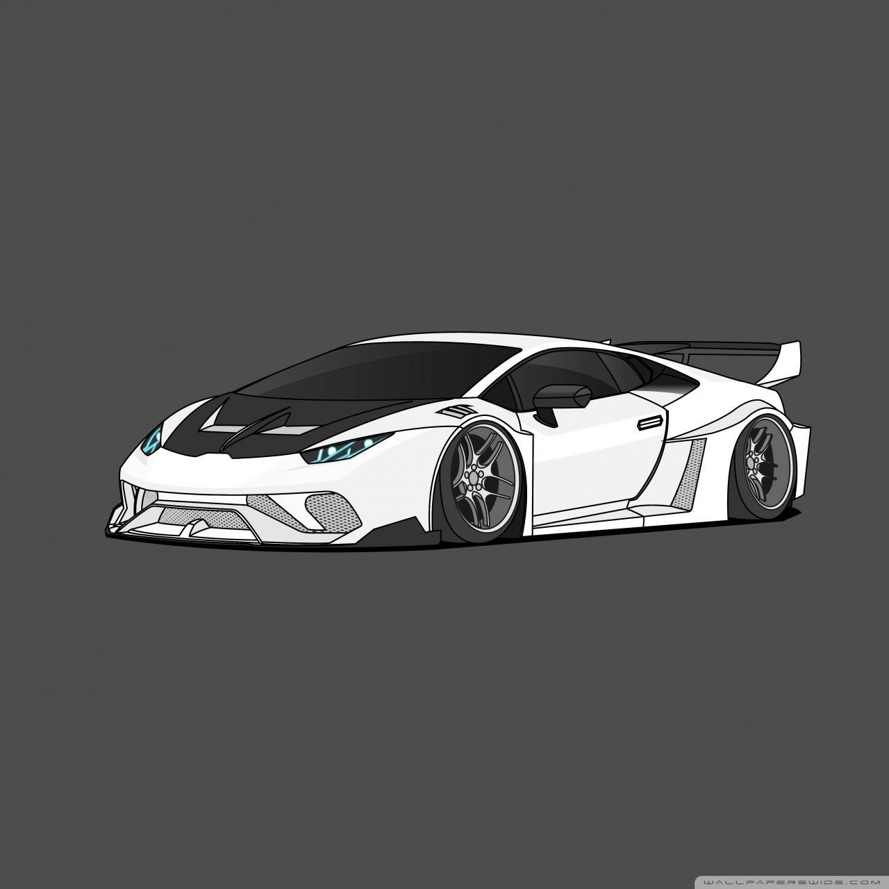 1280x1280 Liberty Walk Silhouette Huracan Wallpaper