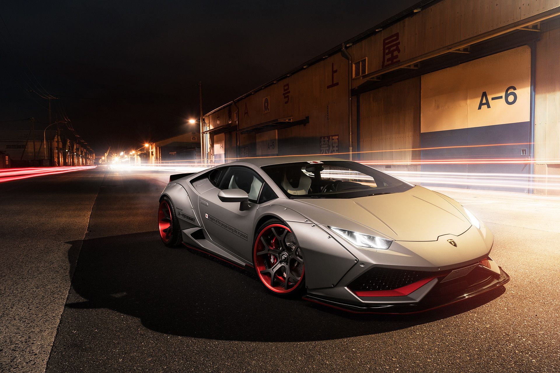 1920x1280 Distinct Liberty Walk Body Kit Transforming Gray Lamborghini Haracan in a Beautiful Way. CARiD.com Gallery