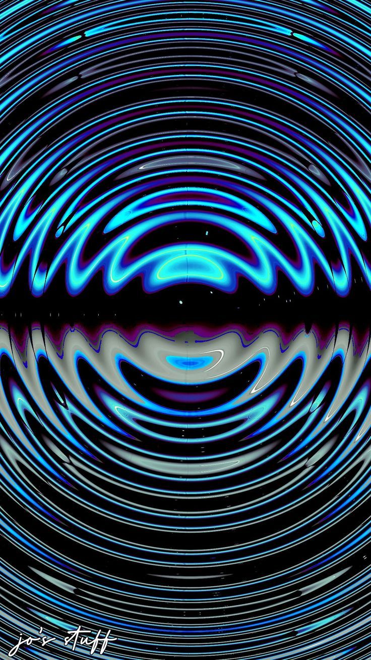 736x1308 Abstract Blue and Black Wallpaper with Circular Lines. Cymatics wallpaper, Sound waves in water image