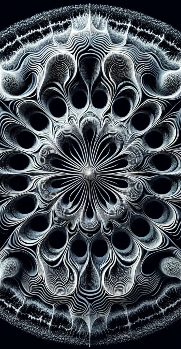 735x1420 Cymatic pattern for theta wave wallpaper