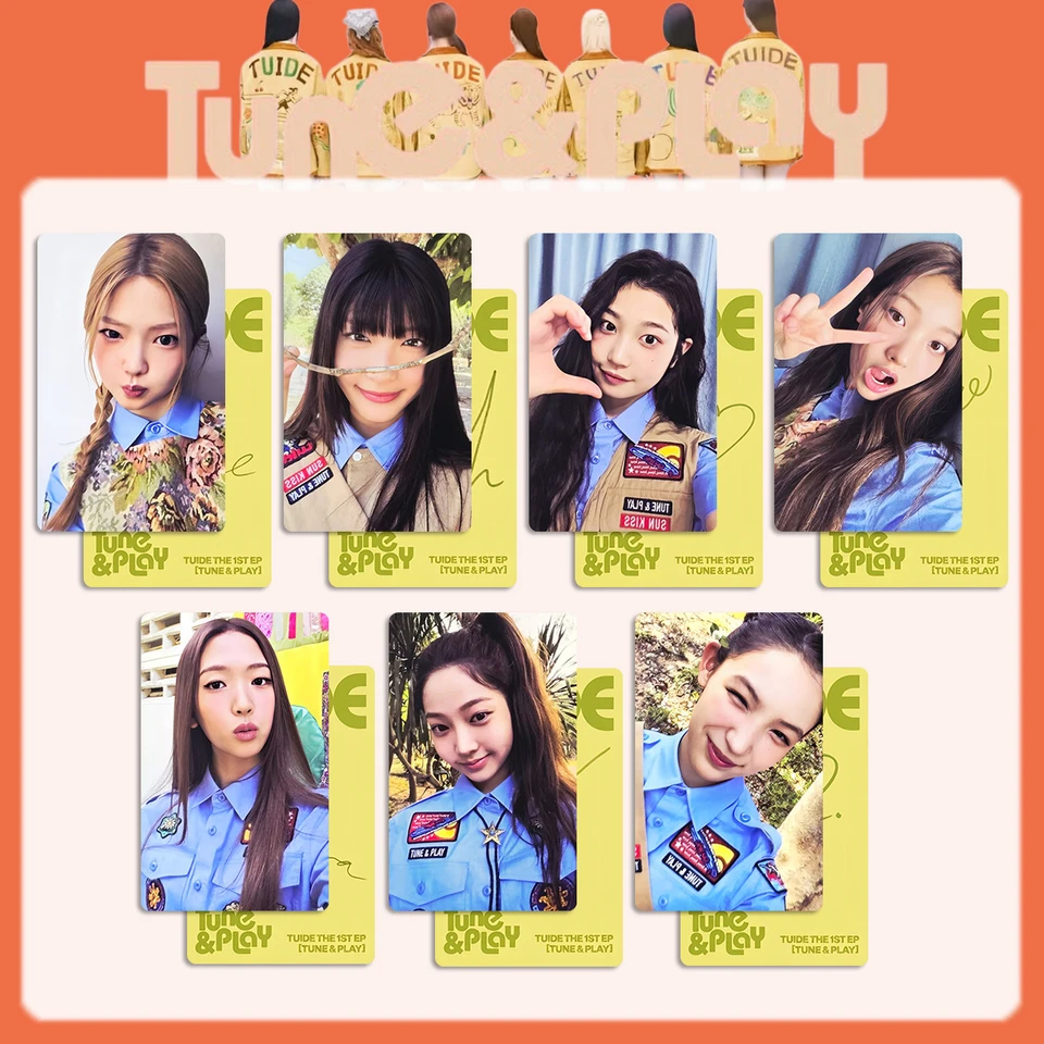 960x960 KPOP New Girl Group TUIDE mini Album TUNE&PLAY Peripheral Celebrity Photo Card LOMO Card Sticker Toy Gift
