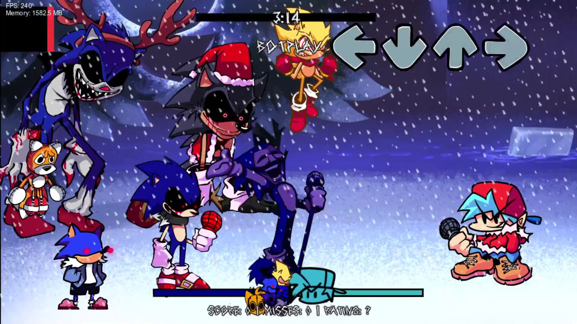 1920x1080 Sonic.exe Christmas Cover (Hark) Mod for Friday Night Funkin'