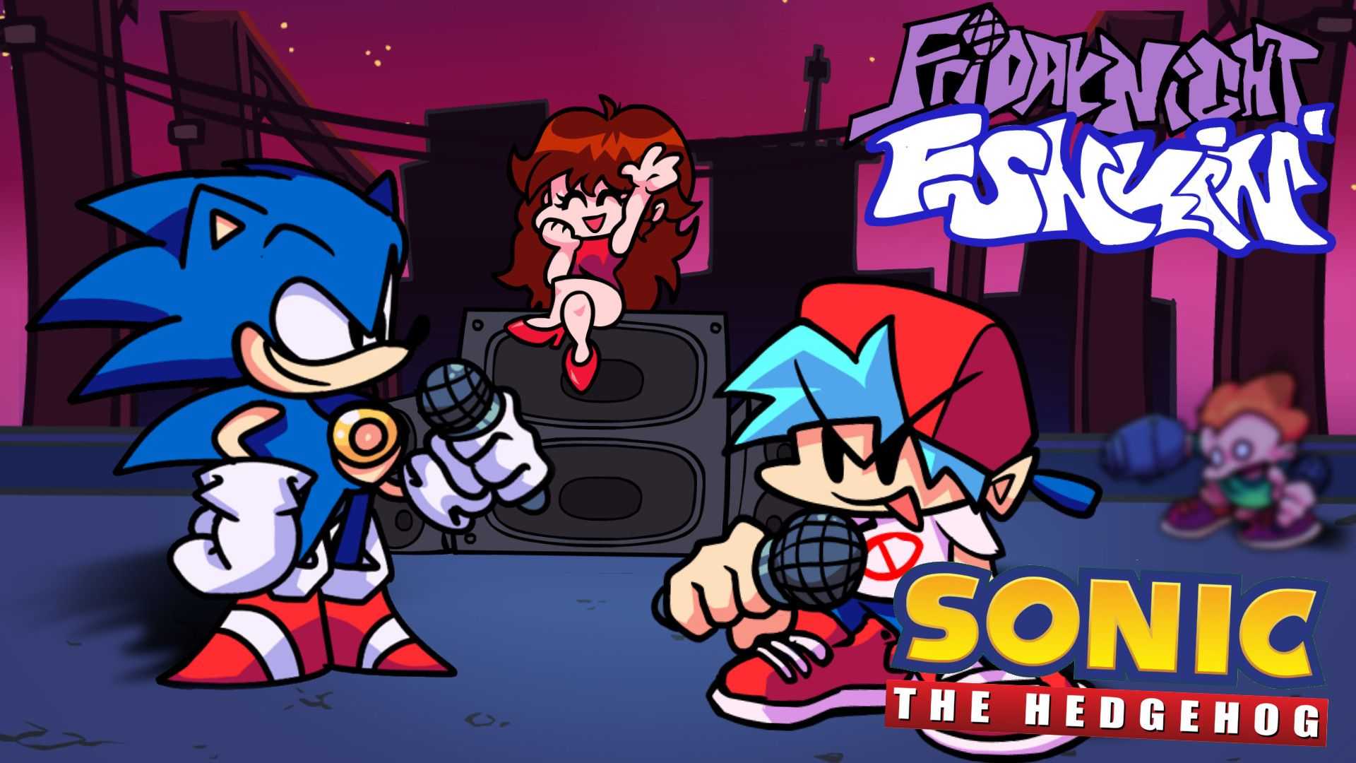 1920x1080 Sonic FNF Wallpaper
