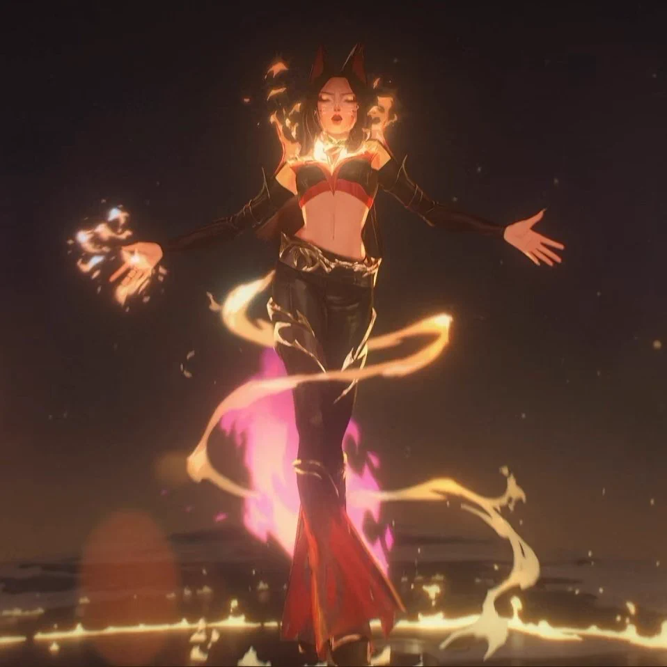 958x958 Alex 'Nymaera' Hapgood on X: I like how Ahri's Firestarter look is closer to her original. One of the bigger cons about earlier KDA skins was how much they diverged from their