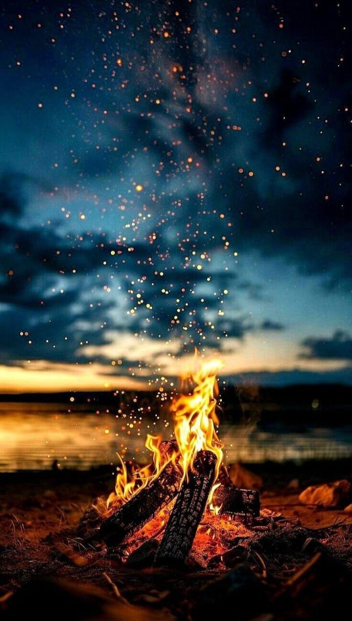 720x1268 Fire starter. Bonfire pit ideas, Campfire sunset wallpaper, Scenery wallpaper