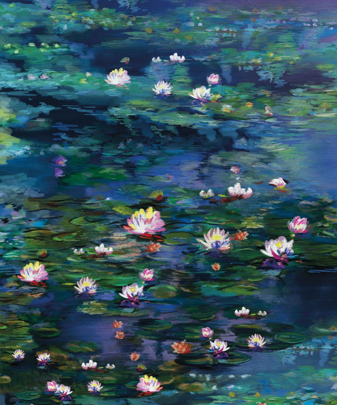 1100x1320 Water Lillies Wallpaper • Dreamy Pond Wallpaper