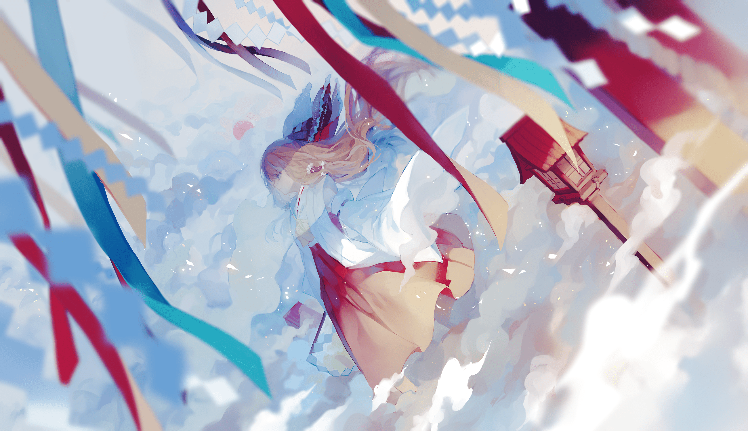 2600x1500 Blonde Maiden Reimu Hakurei Anime HD Wallpaperx1500