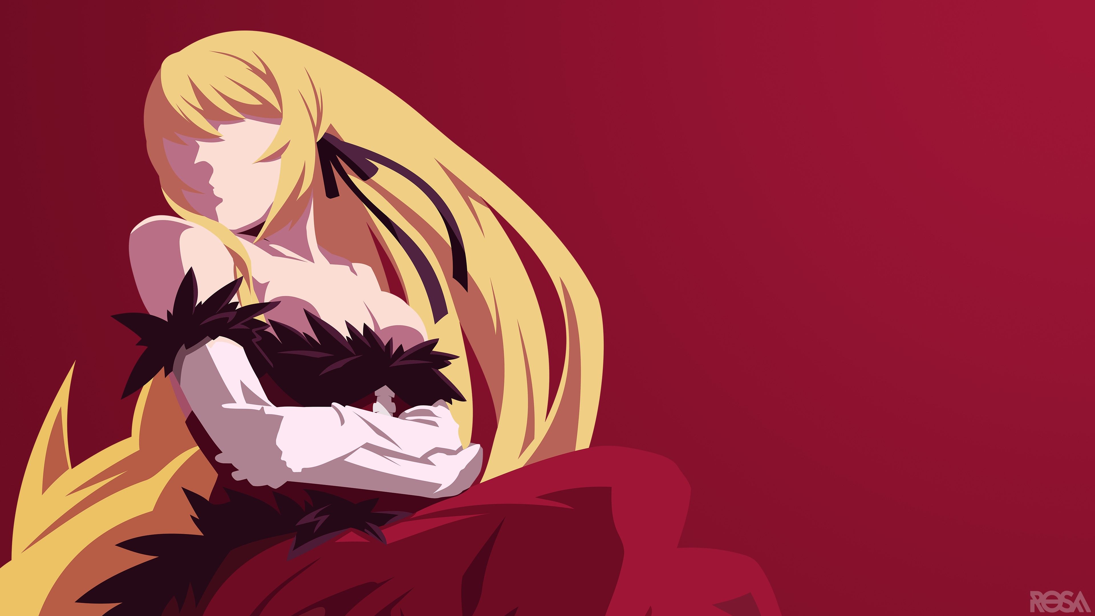 3840x2160 Monogatari Series, Oshino Shinobu, Anime girls HD Wallpaper / Desktop and Mobile Image & Photo
