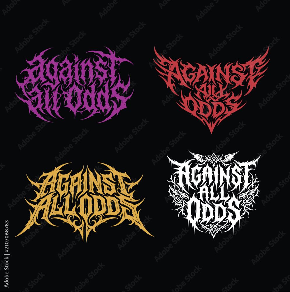 995x1000 Against All Odds Hardcore Metalcore Artwork Wall Mural