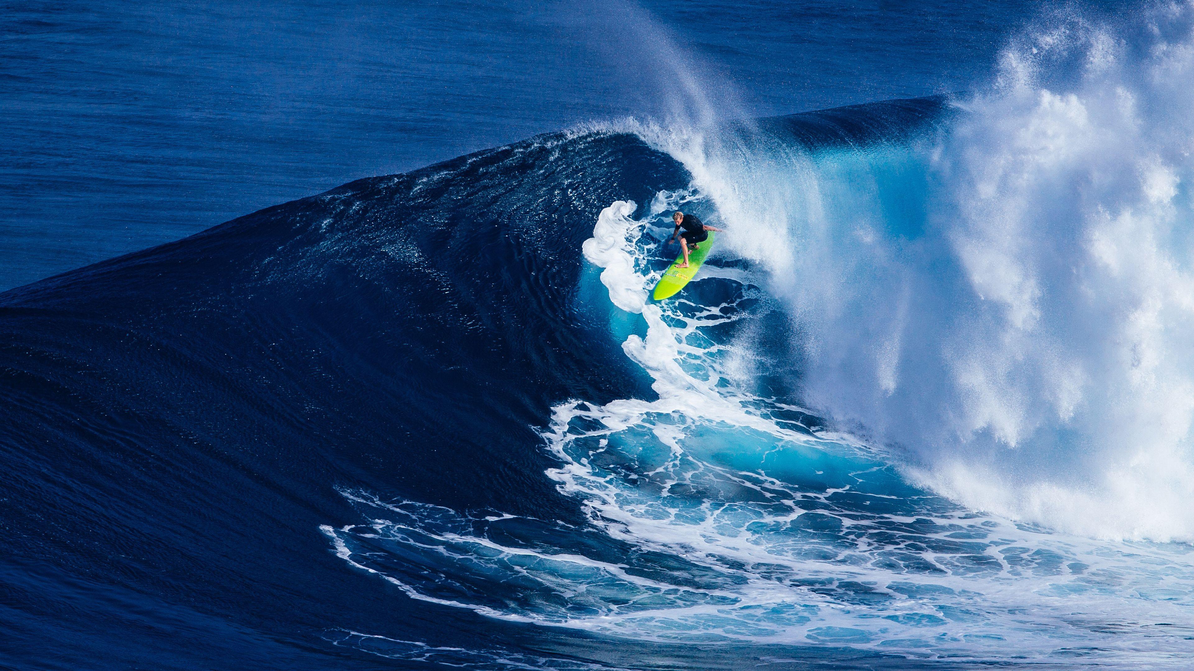 3840x2160 Surfing Ocean Waves 4K Wallpaper