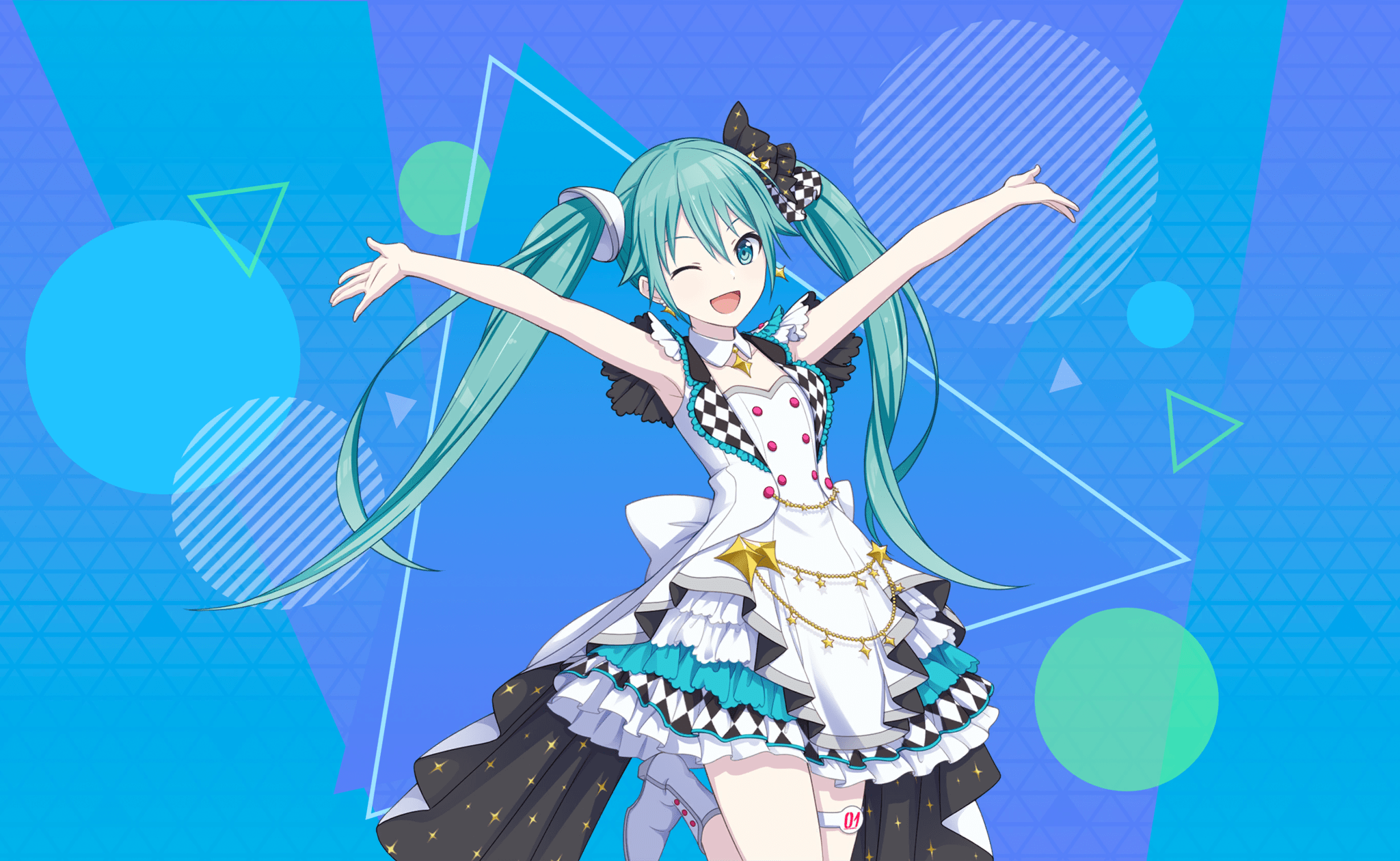 2048x1261 Download Hatsune Miku Video Game Project Sekai: Colorful Stage! Feat. Hatsune Miku HD Wallpaperx1261
