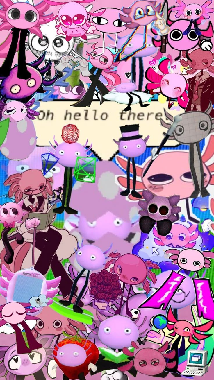 736x1308 kinitopet , ,. <3 tagz: #kinito #kinitopet #digital #game #character #tragic #pink #y2k #axolotl #computer #videogame #pc #comoutergame #sad #sadend #silly #maximalism #icon #art #fanart #sillyguy #hyperfixation