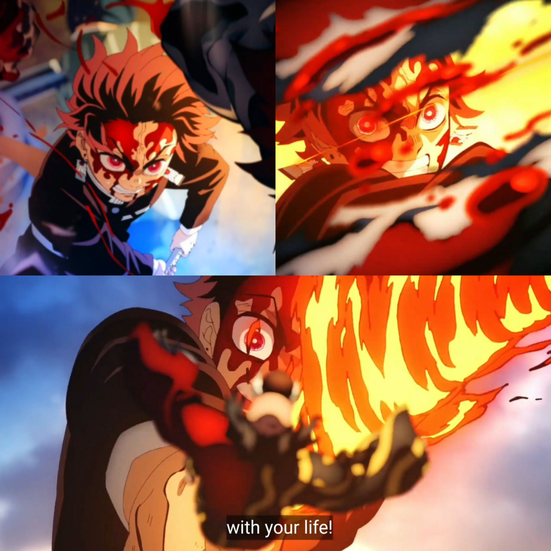 1920x1920 Best Tanjiro rage mode? This moment really stands out