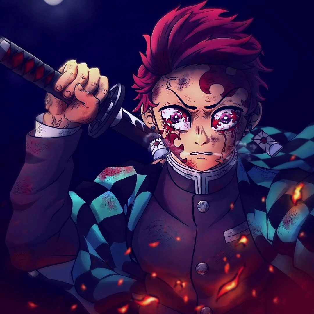 1080x1080 rui_sart on X: Hello little Chuntaros! I can't wait to see angry Tanjiro with his hinokami kagura in season but 'till it will be released, I will look at my drawing