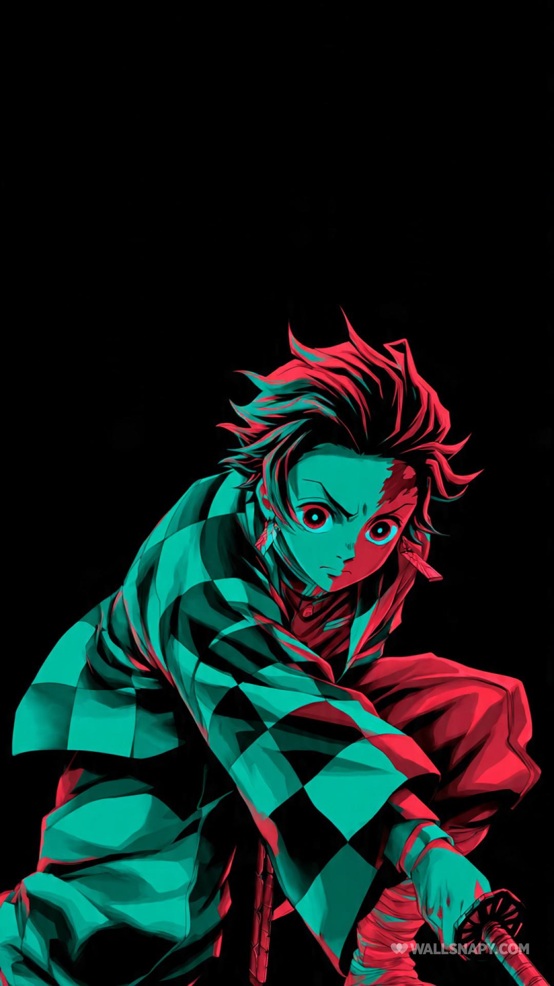 1080x1920 Demon slayer tanjiro dark action wallpaper