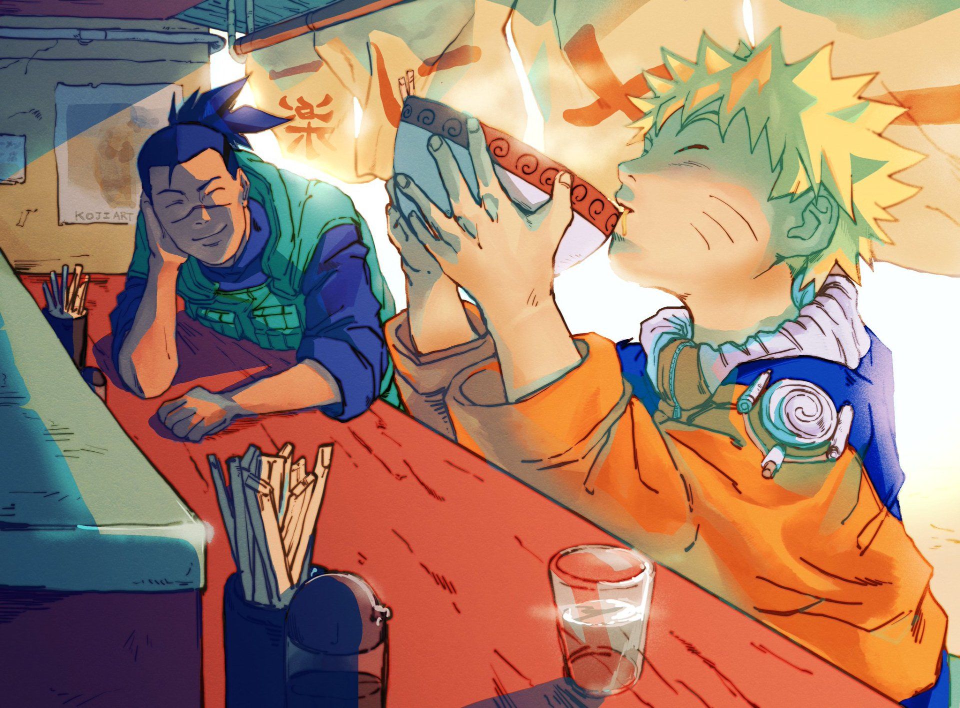 1920x1415 Naruto & Iruka: Iconic Moments HD Anime Wallpaper by コージx1509