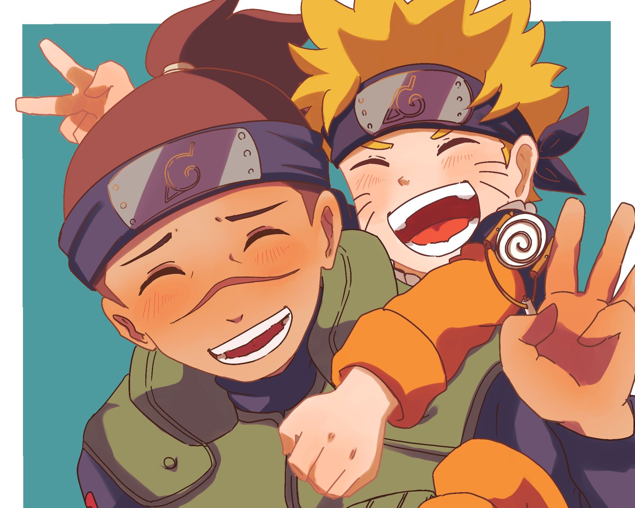 2045x1636 Download Naruto Uzumaki Iruka Umino Anime Naruto HD Wallpaper by なさぎなx1636