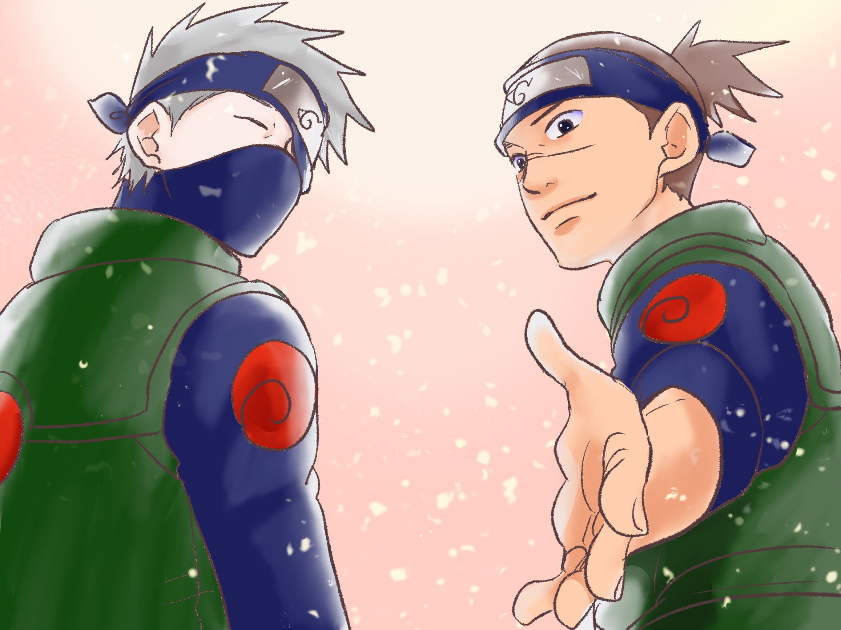 2732x2048 Phone wallpaper: Iruka Umino, Anime, Naruto, Kakashi Hatake 466133