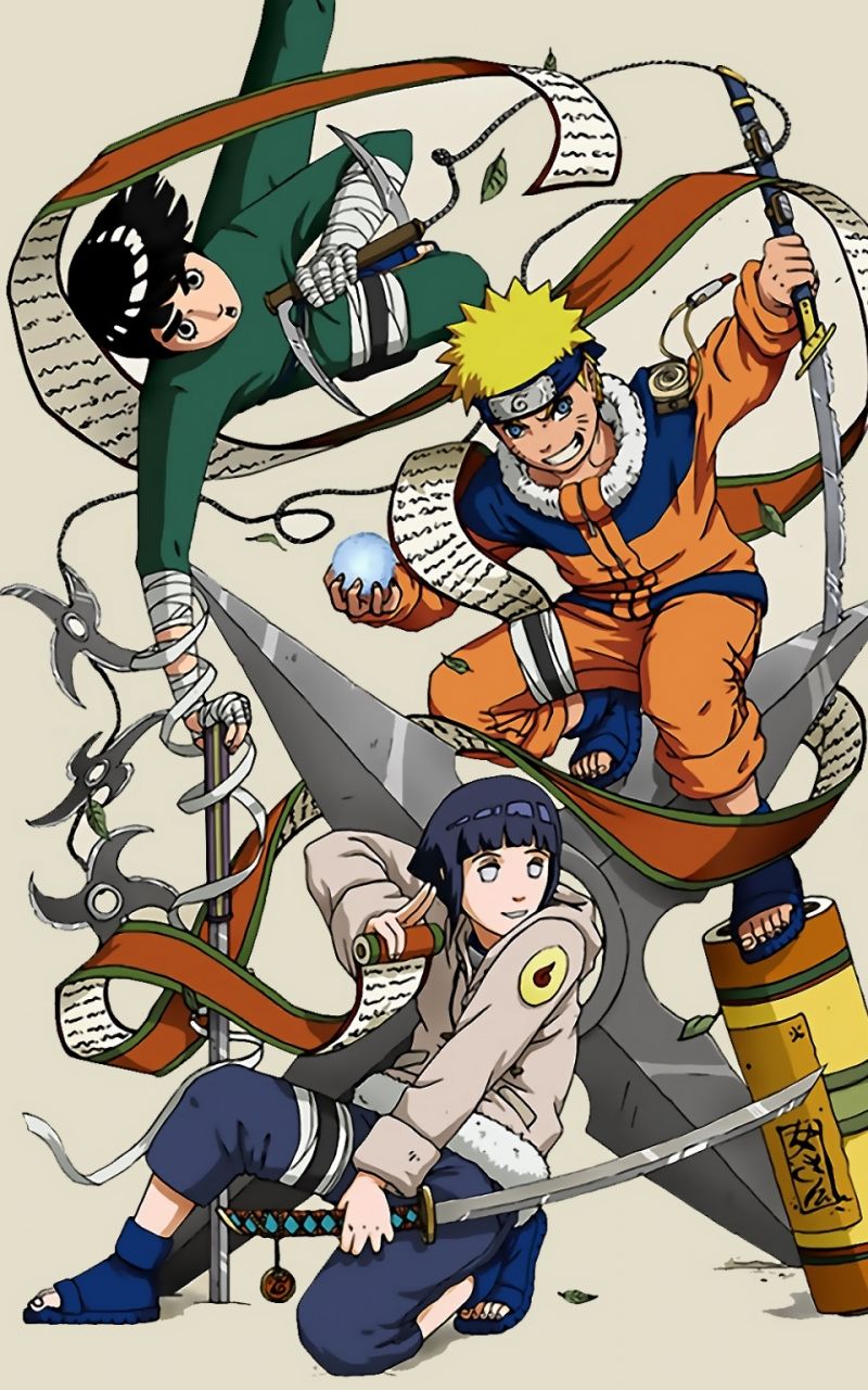 800x1280 These type of Team would have been Canon from the Start. Wish that Iruka would've chose Lee and Hinata as Naruto's teammates. & their Sensei would have been either Might Guy or