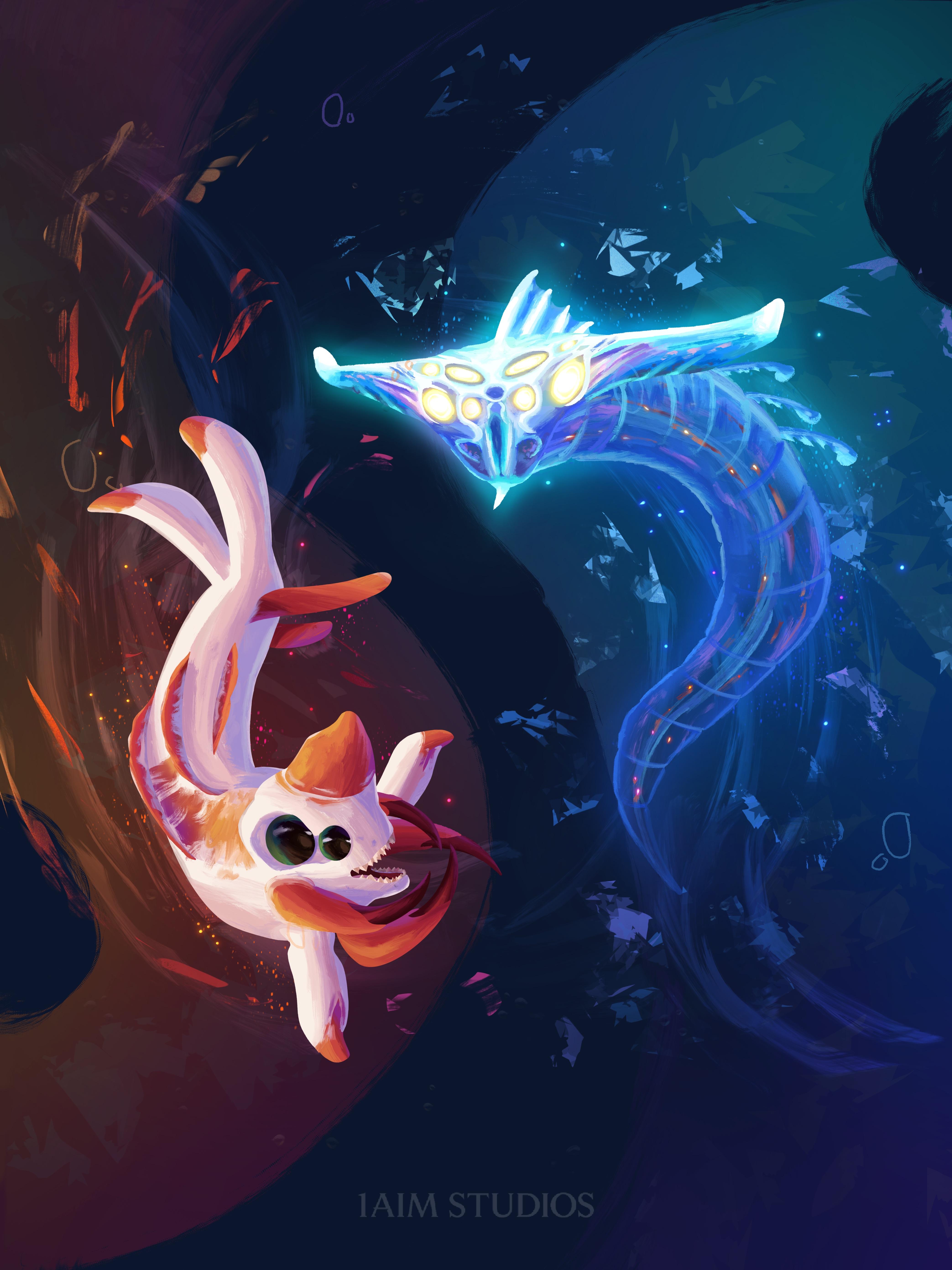 4173x5564 Baby reaper and ghost leviathan art! [OC]