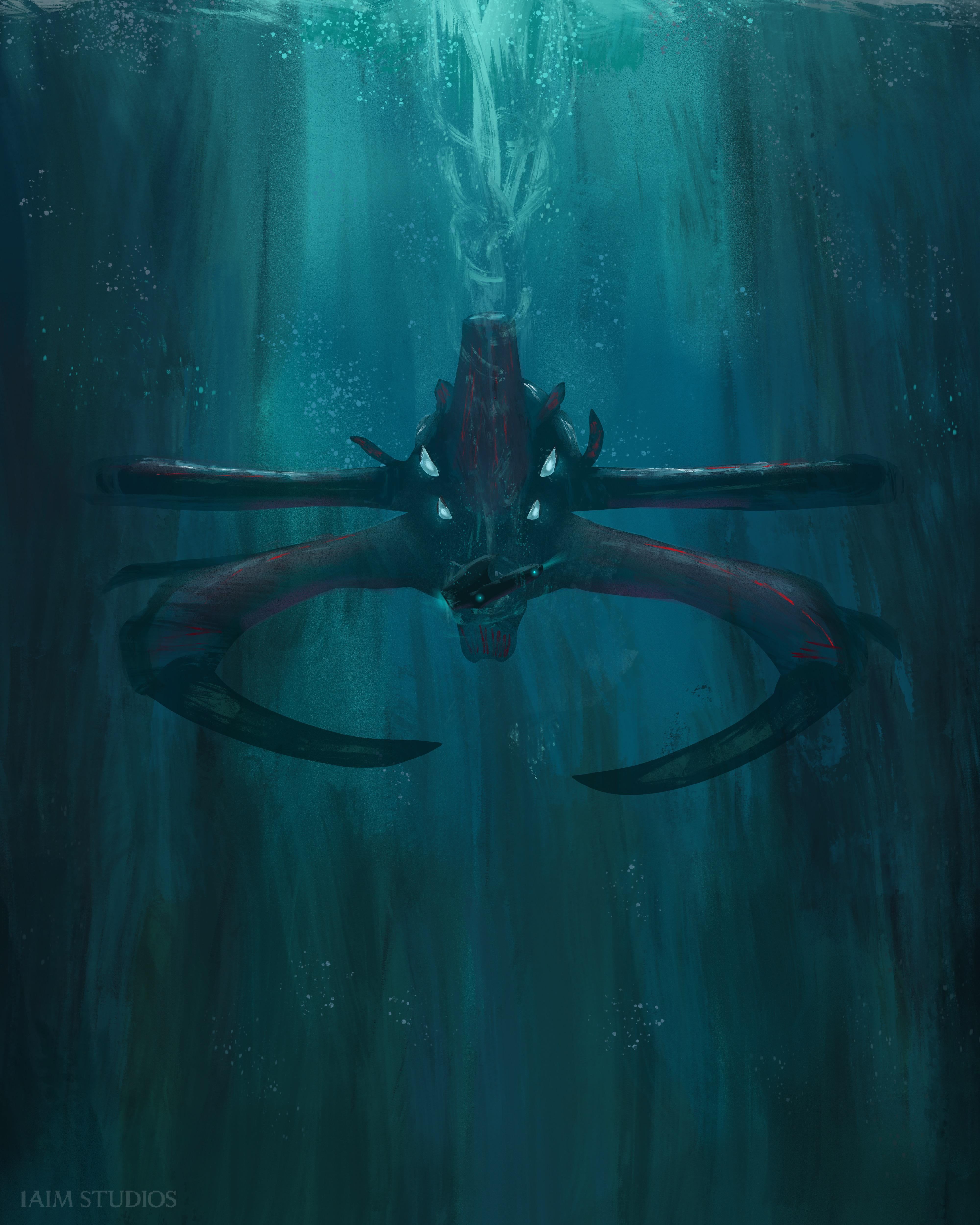 4000x5000 Reaper leviathan in the shadows art! [OC]