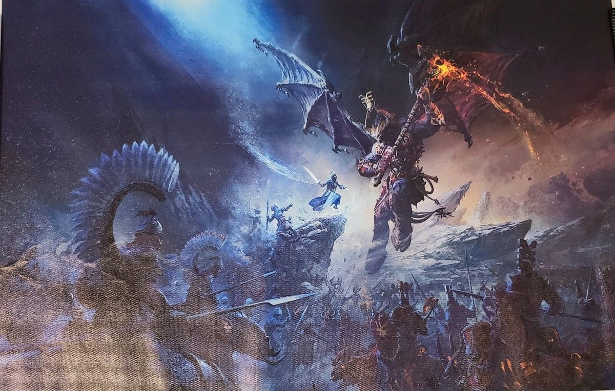 1200x764 The Total War: Warhammer III Video Game Art on Canvas Kislev VS Khorne 2021 SEGA