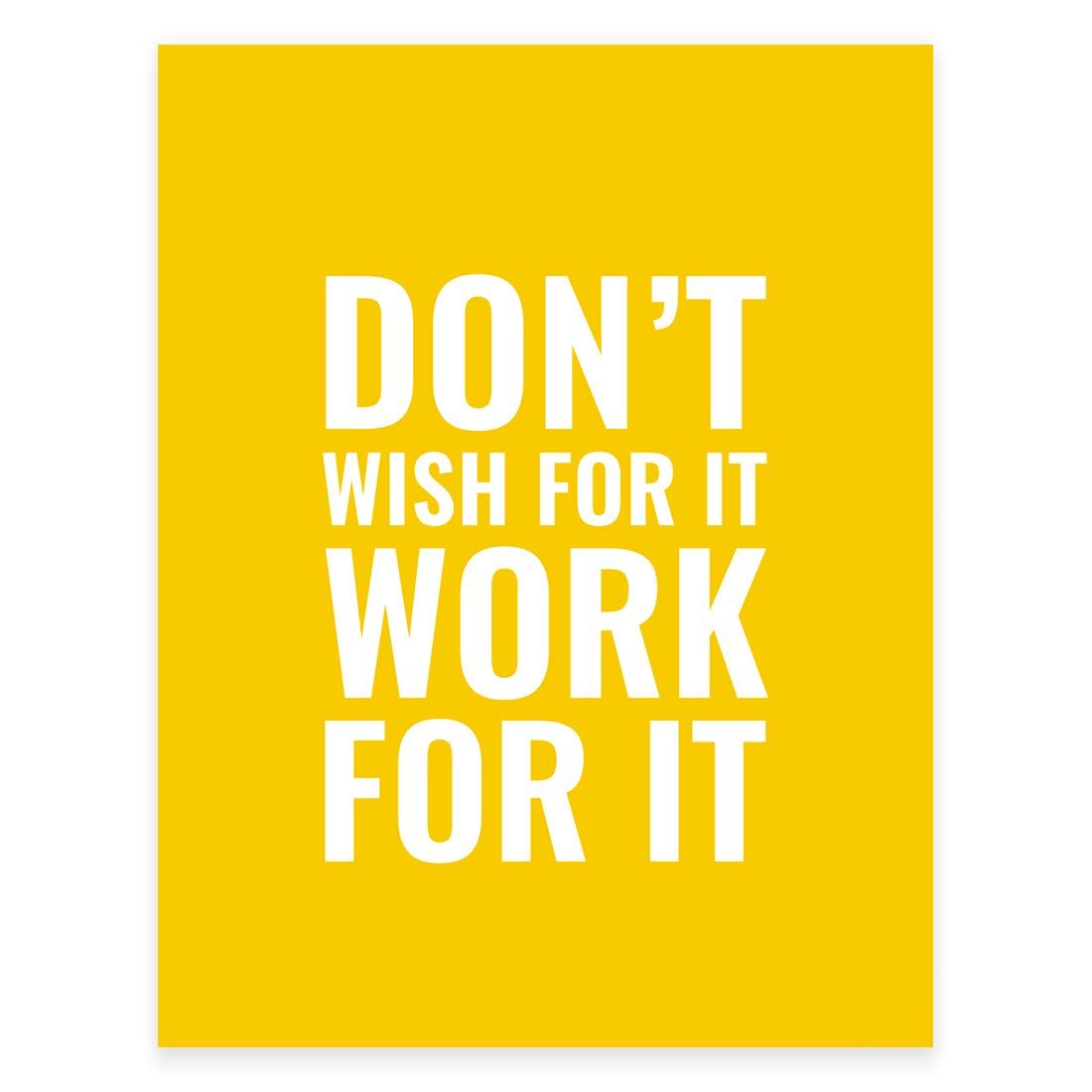 1100x1100 Andaz Press Motivational Wall Art, Don't Wish For It Work For It, 8.5x11 Inch Inspirational Success Quotes Office Home Gift Print, 1 Pack, Classroom Poster, UNFRAMED Office Wall Decorations For Work