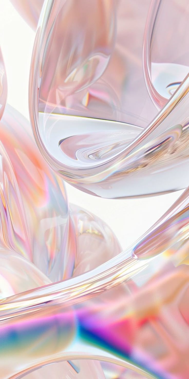 736x1472 Download 8K Abstract 3D Rendering Liquid Glass Wallpaper for iPhone and Android