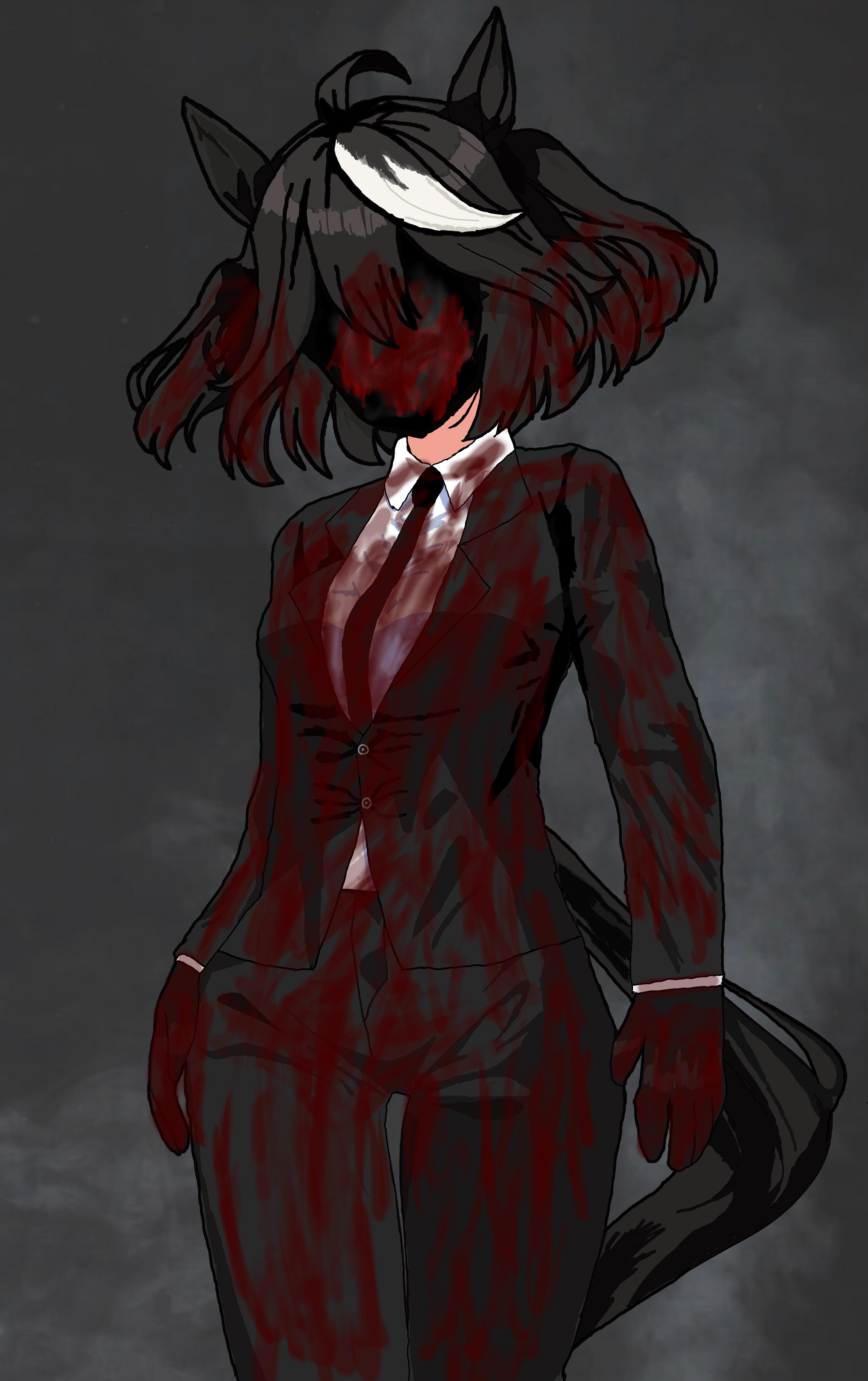 3992x6344 I drew Kitasan Black being a bit silent