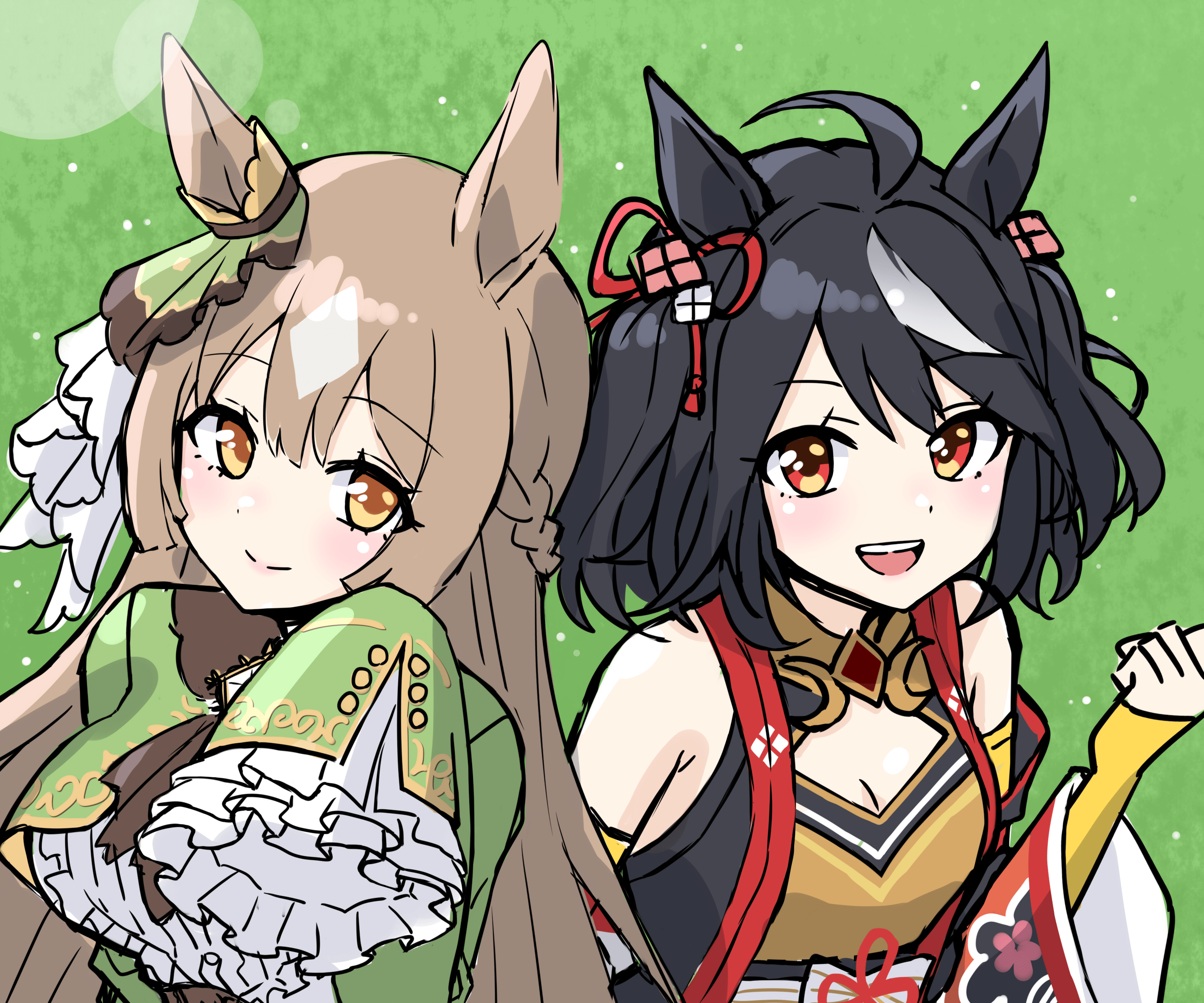 2591x2159 Download Satono Diamond Kitasan Black Anime Uma Musume: Pretty Derby HD Wallpaperx2159