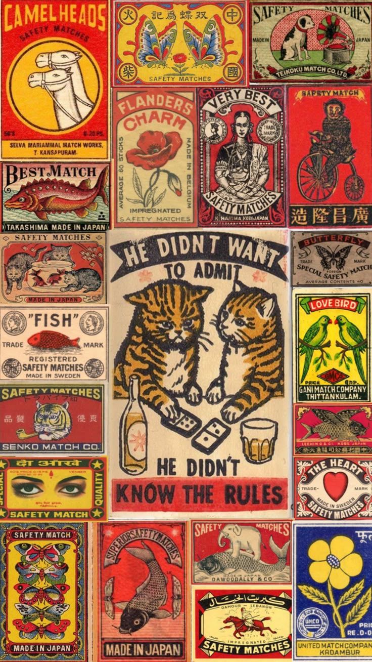 736x1308 matchbox #match#cat#colorful #red#wallpaper #wallpaperaesthetic #vintage#retro#vintagevibes #cute#vibes #nature