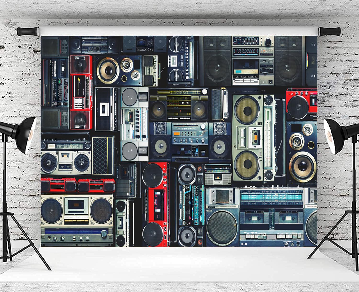1500x1220 Amazon.com : 9x6ft Vintage Wall of Radio Backdrop Retro 80s Style Photography Background Nostalgic Old Fashion Music Antique Audio Loudspeaker Wallpaper Decoration Photo Booth Props
