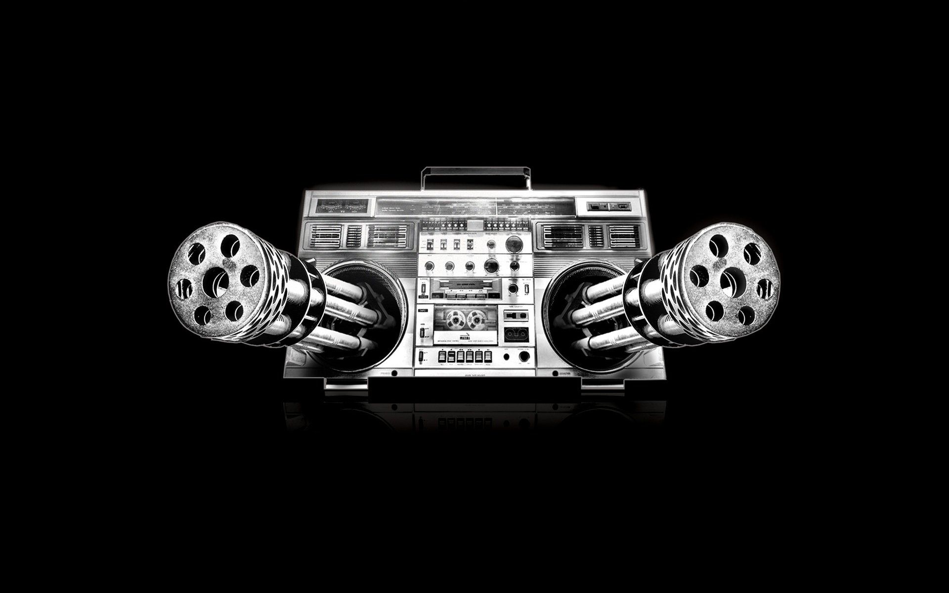 1920x1200 Retro Boombox HD: Artistic Audio Blast Wallpaperx1200