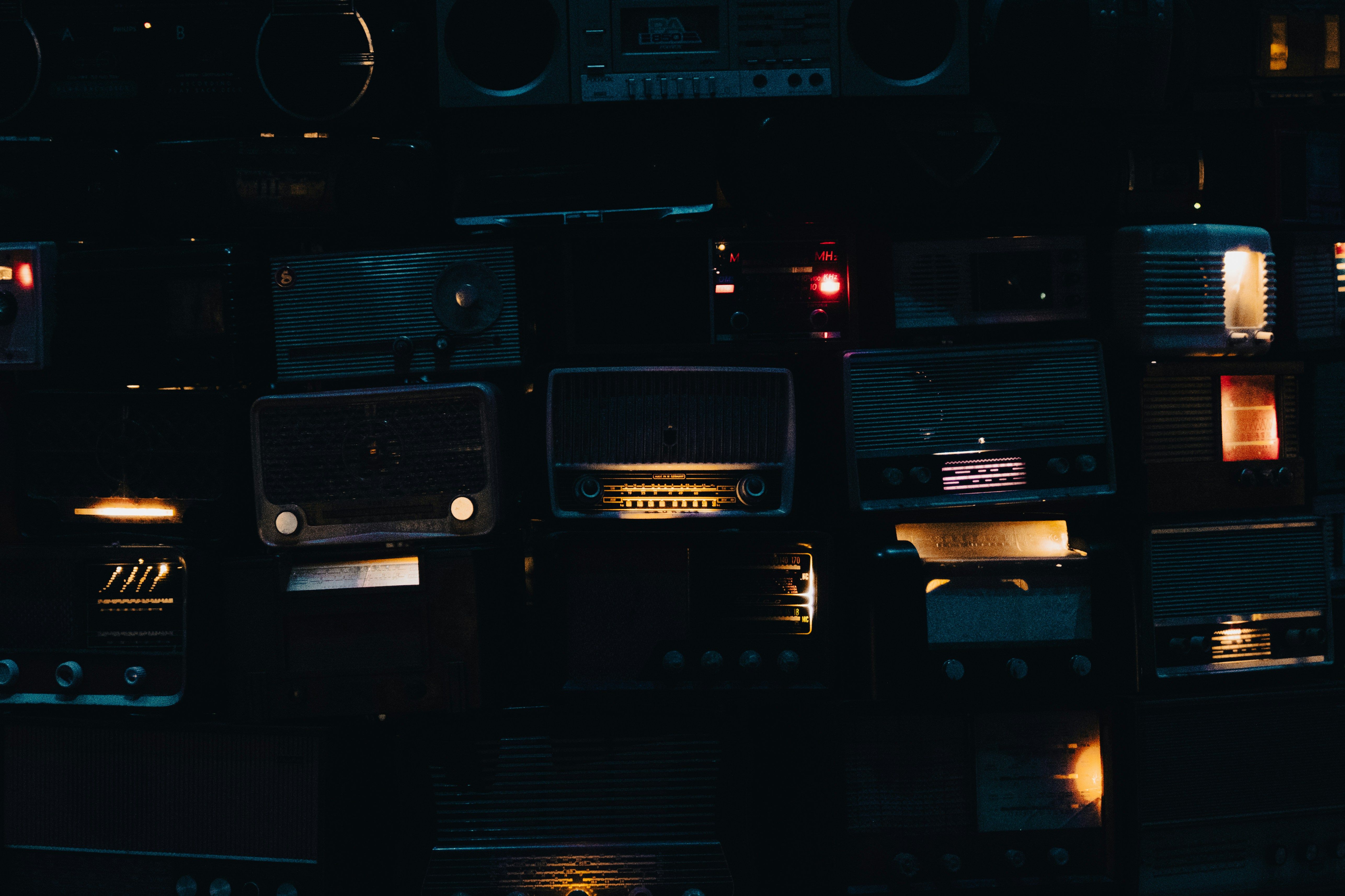 5145x3430 A wall full of boomboxes and electronic equipment