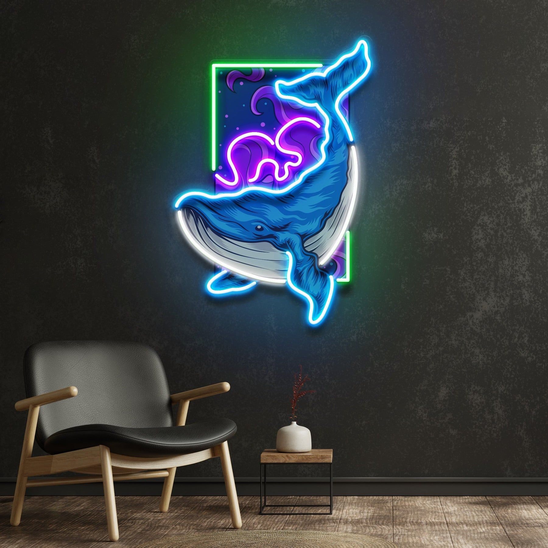 1800x1800 Dream Whale LED Neon Sign Light Pop Art