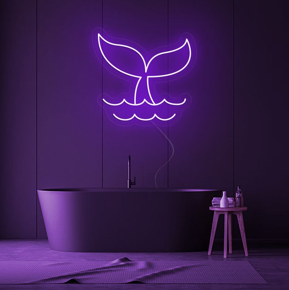 998x1000 Whale showing tail Neon Signs