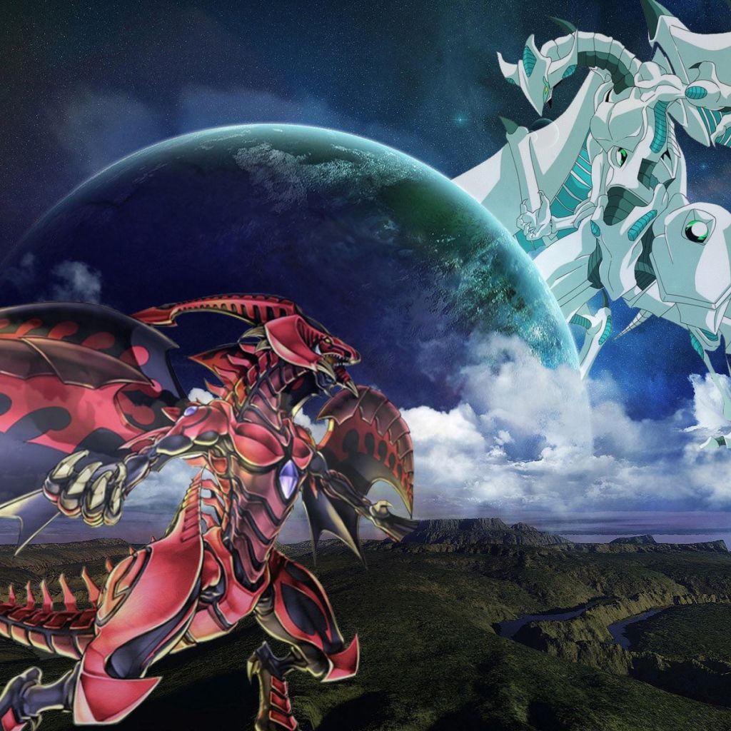 1024x1024 Red and white dragon Desktop wallpaper 1024x1024
