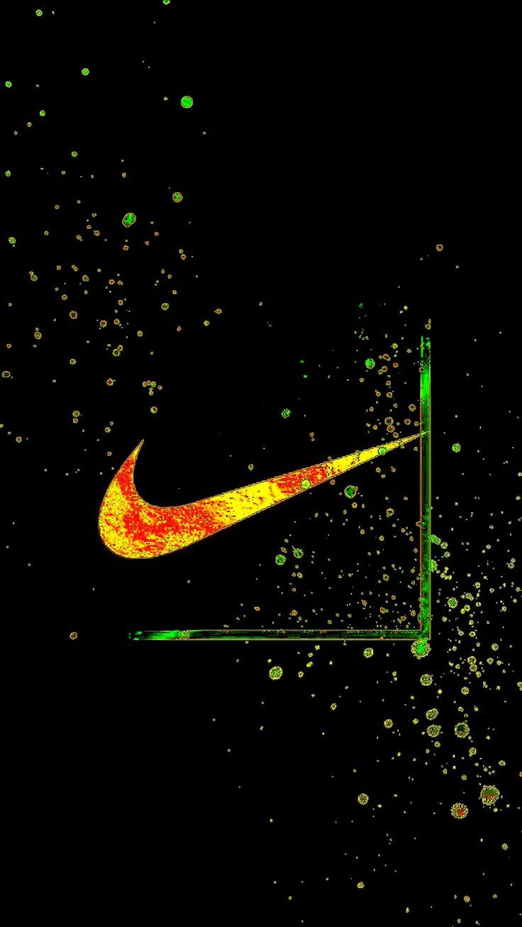 736x1307 Orange and Yellow Nike Logo Wallpaper. Colorful nike design, Nike logo black background, Nike logo
