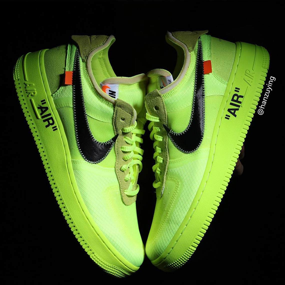 1140x1140 Off White Nike Air Force 1 Volt Photo