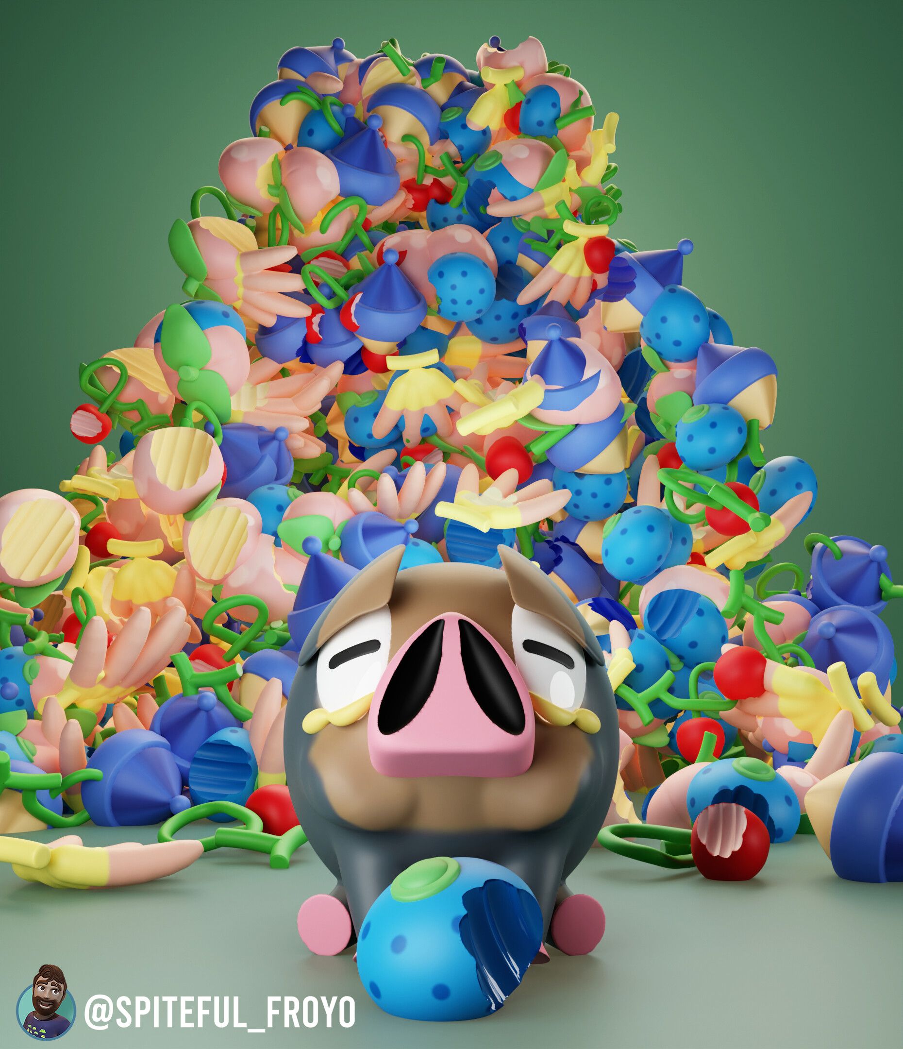 1860x2160 Lechonk's Food Pile