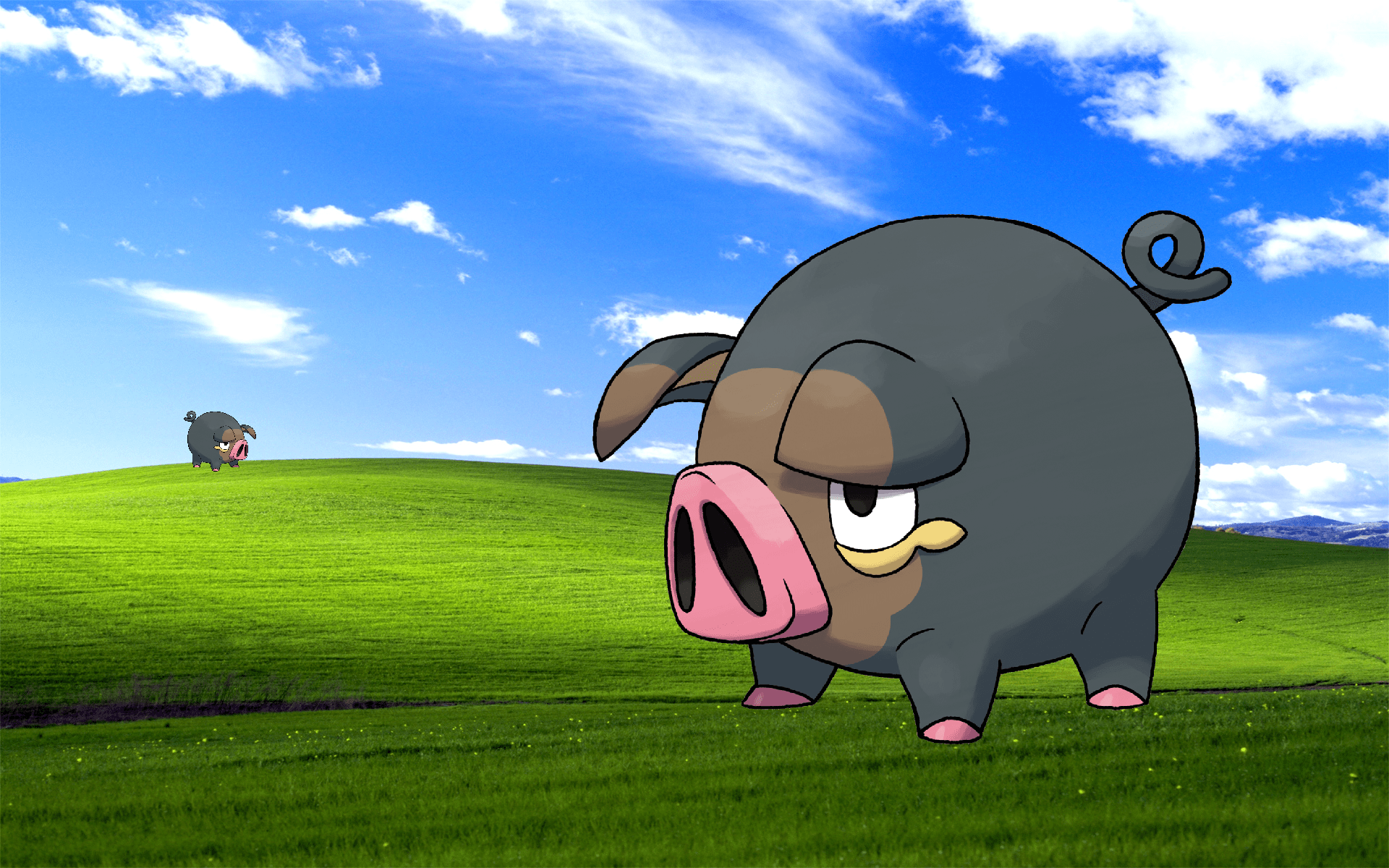 1920x1200 I've made a wallpaper of our lord and savior, Lechonk