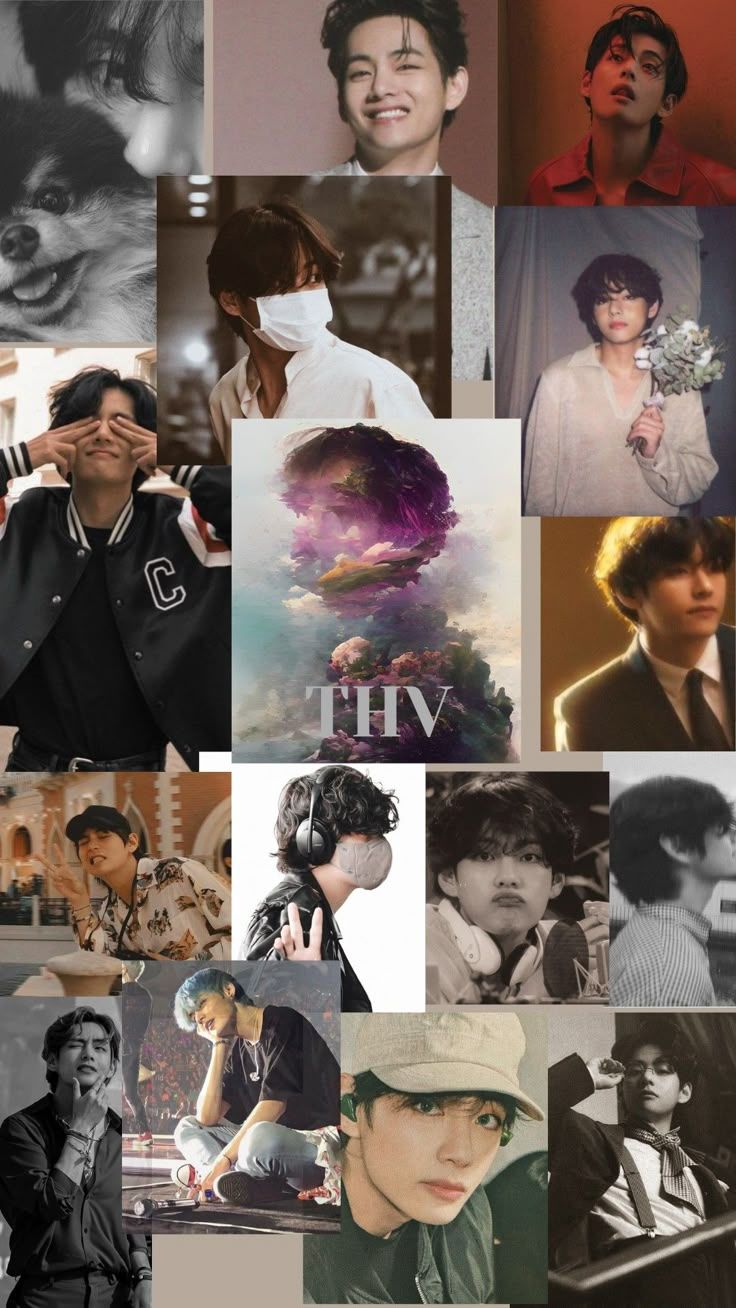 736x1308 V collage wallpaper. Taehyung collage, V aesthetic collage, Bts collage